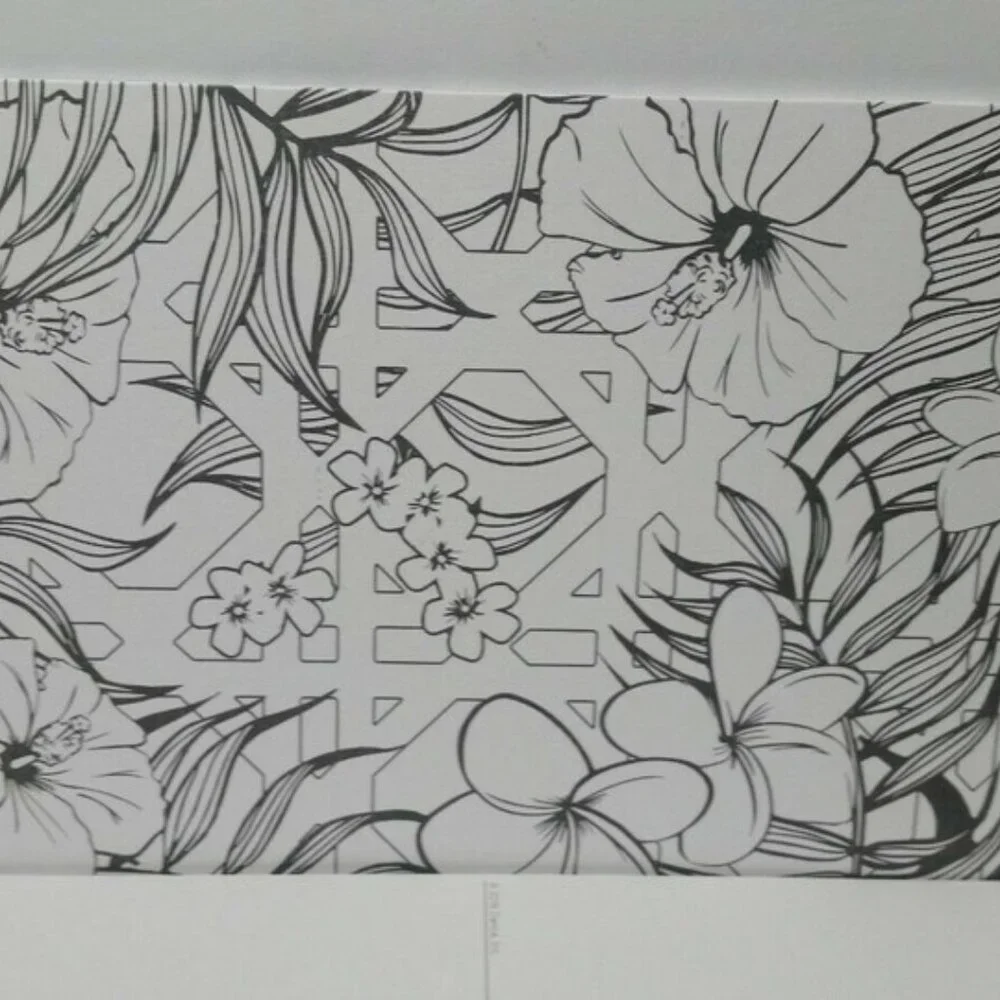 Adult Coloring Stationary Set Post Cards Notepads 8 Packs Flowers Animals Shells
